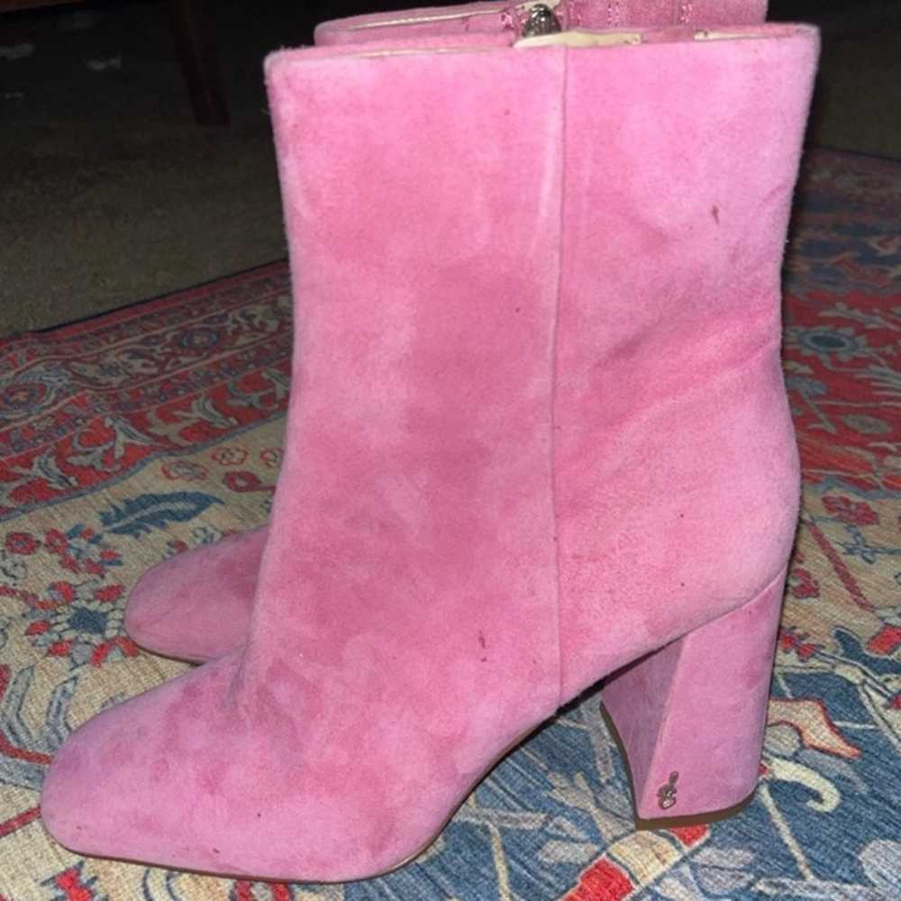 Sam Edelman pink velvet boots - image 3