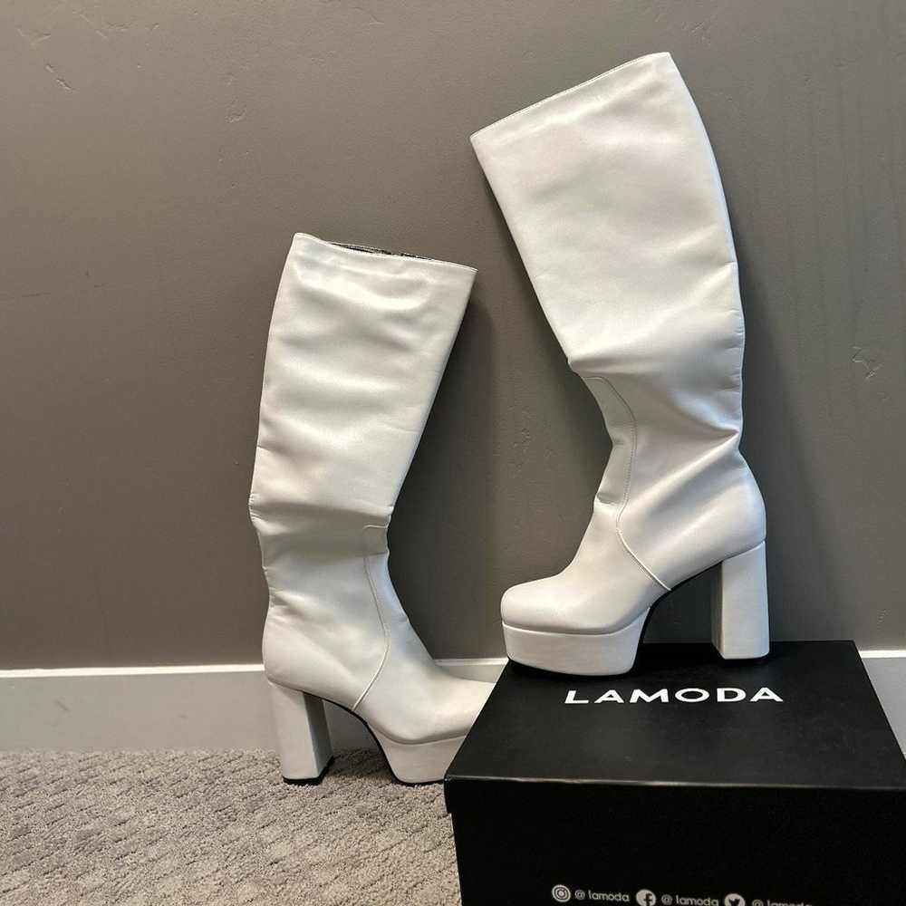 White GoGo Lamoda Boots - image 1