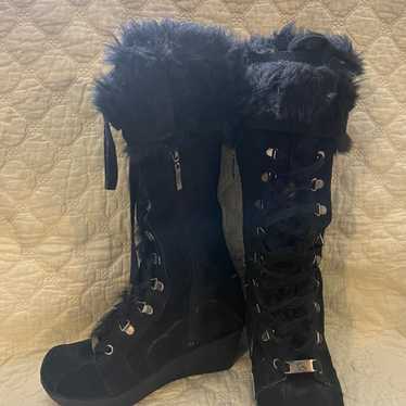 Report Cascade Knee High Wedge Boots Vintage Y2K … - image 1