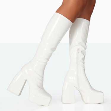 White gogo boots