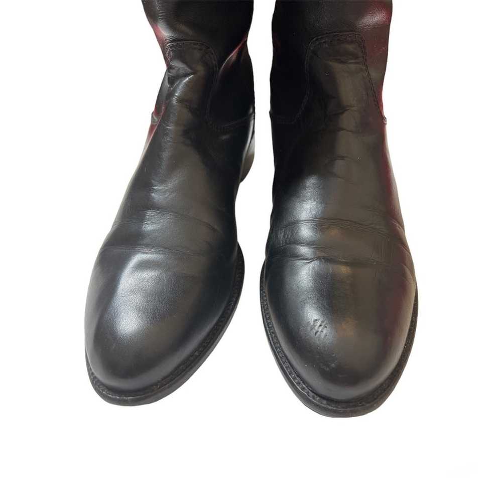 Corso Como Black Leather Tall Riding Boots Sz 10 … - image 10