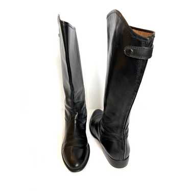 Corso Como Black Leather Tall Riding Boots Sz 10 … - image 1