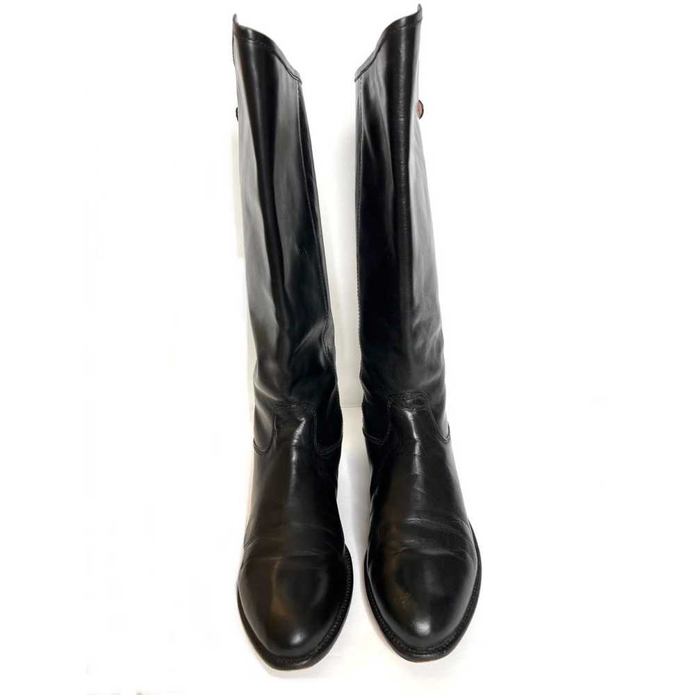 Corso Como Black Leather Tall Riding Boots Sz 10 … - image 2
