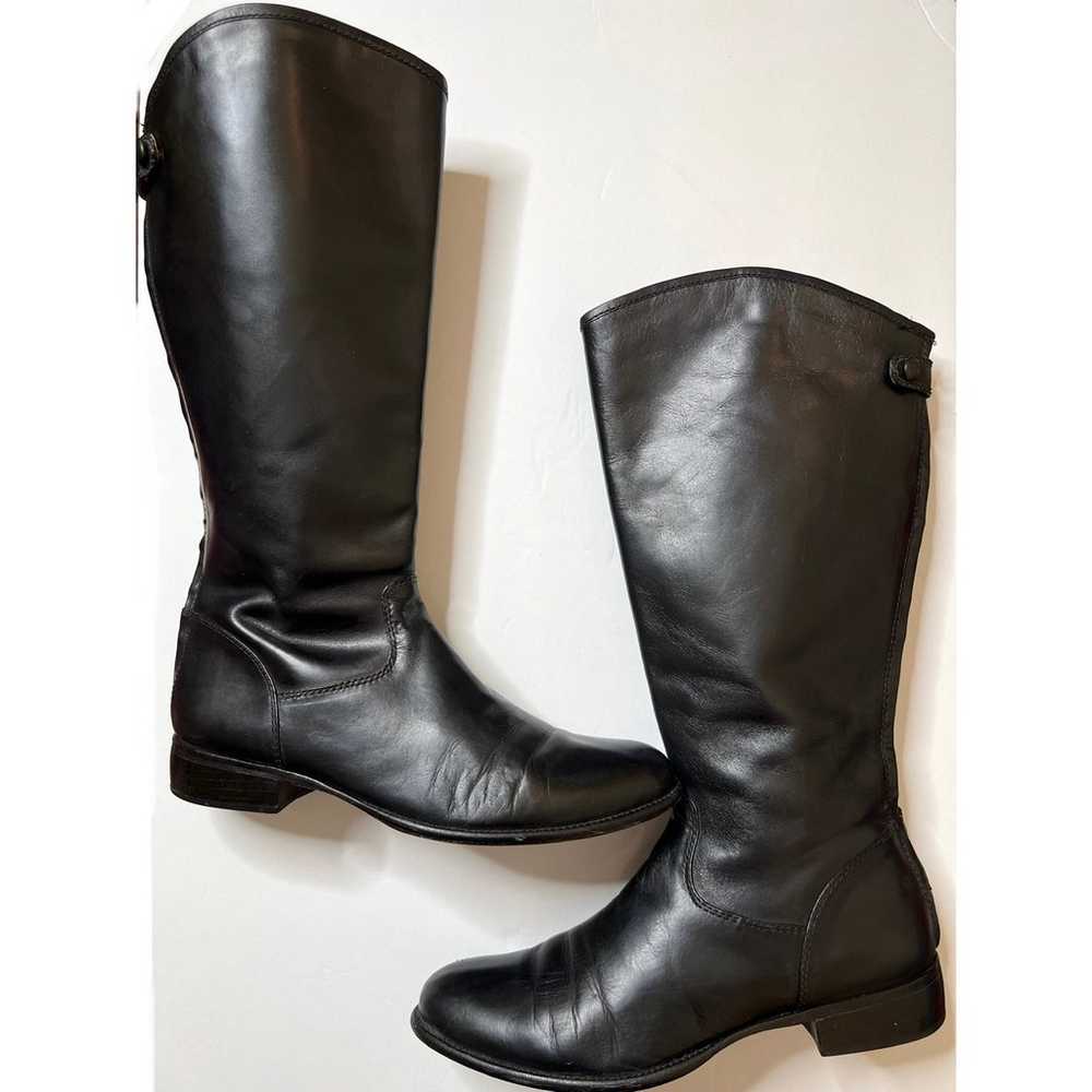 Corso Como Black Leather Tall Riding Boots Sz 10 … - image 4