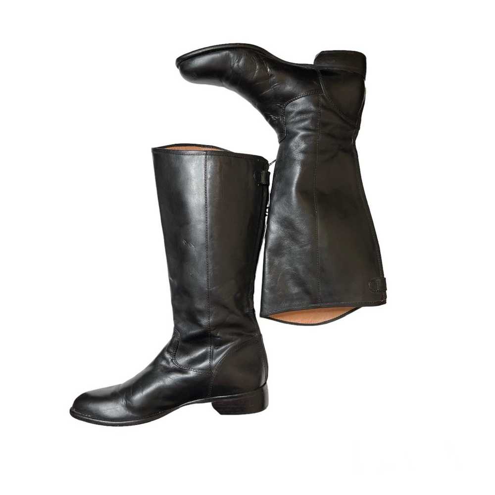 Corso Como Black Leather Tall Riding Boots Sz 10 … - image 5