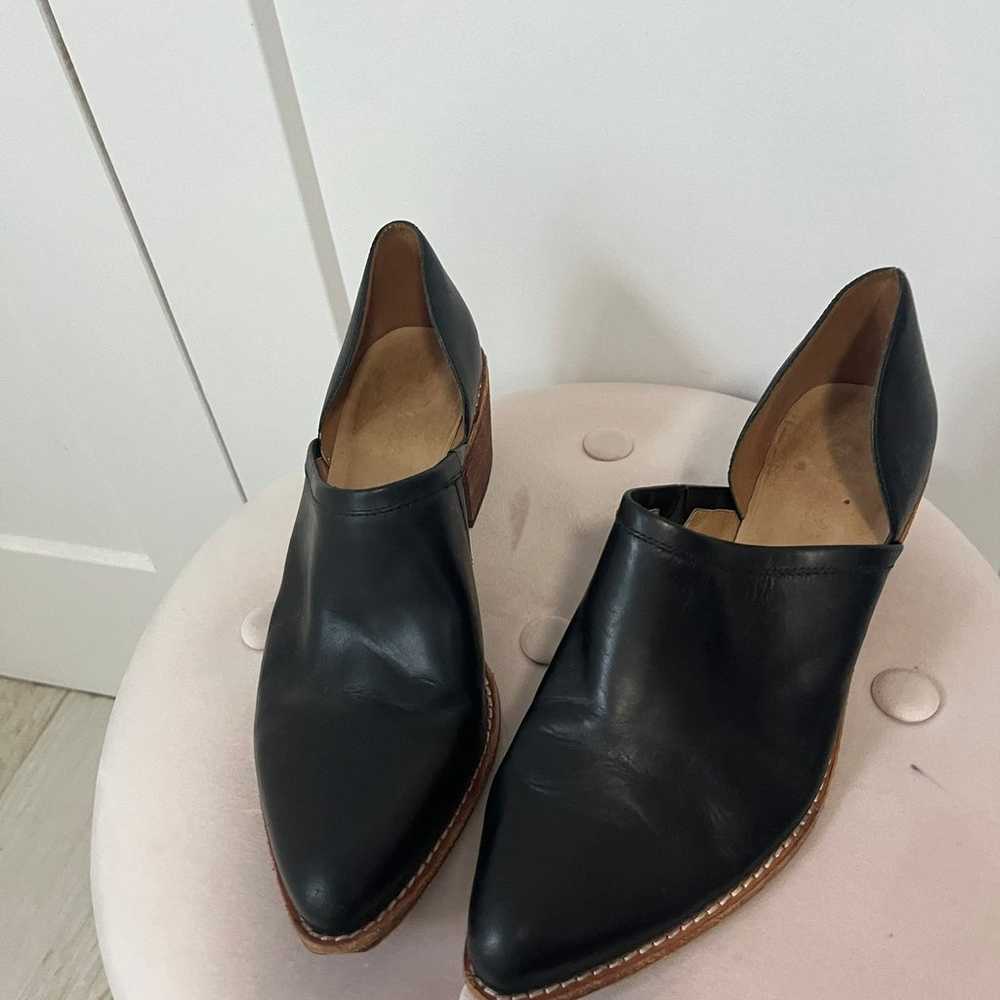 Madewell The Lucie Black Leather Booties Size 9 - image 2