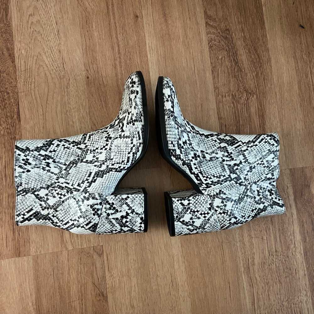 NEW. NEVER WORN. Faux Snakeskin Booties. - image 2