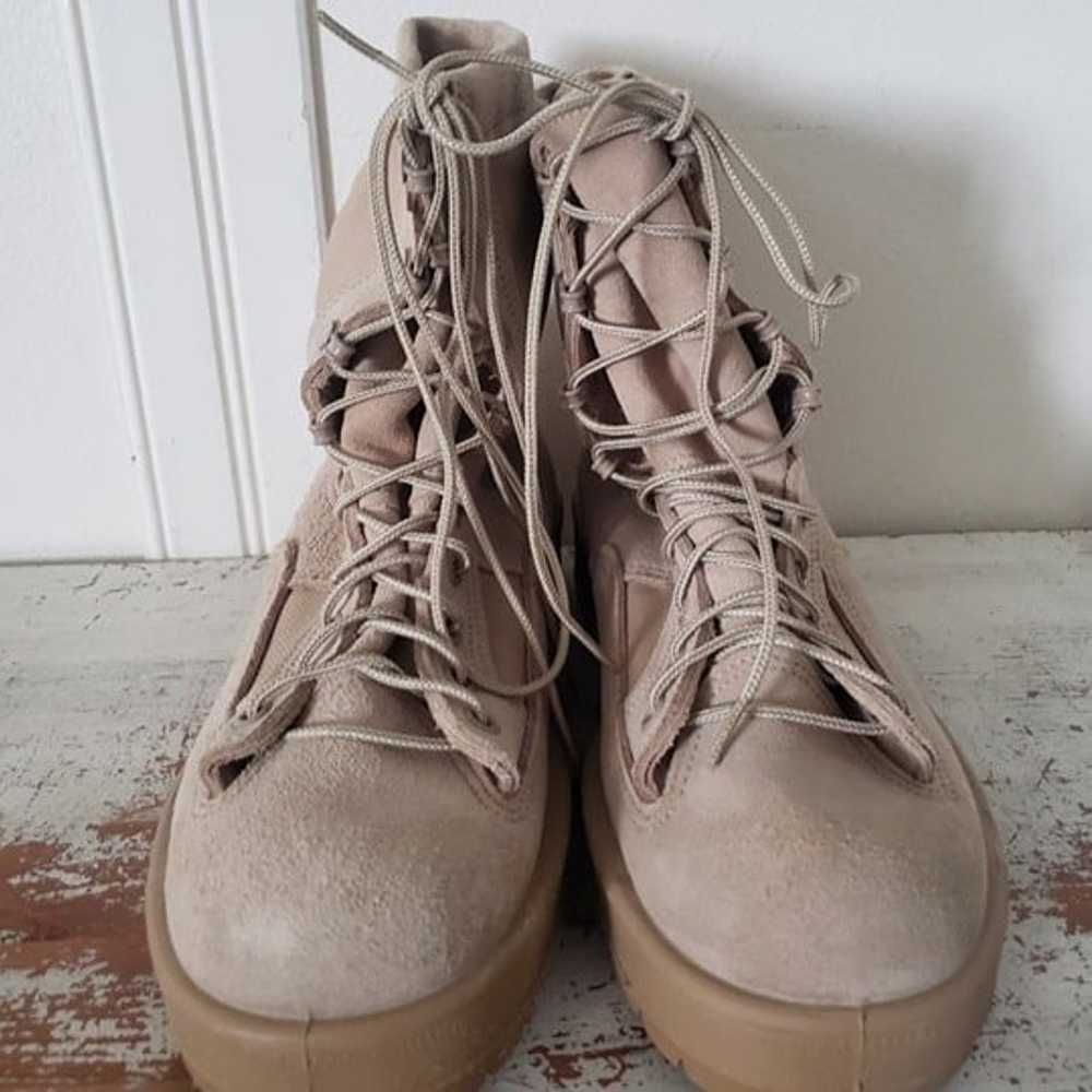 Vibram Combat Boots Size US 7 Women Tan Used Like… - image 2