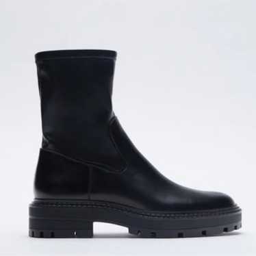 Zara Short Faux Leather Boots