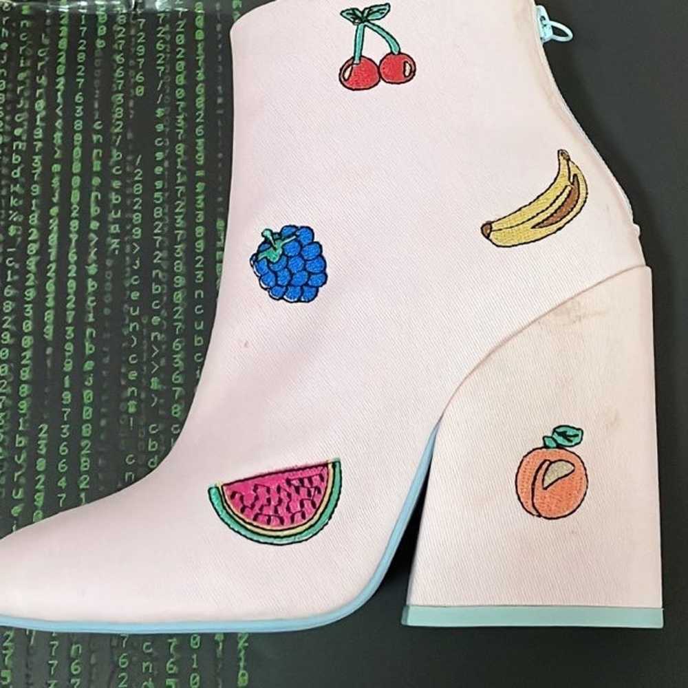 Fruit Embroidered Heeled Boots - image 4