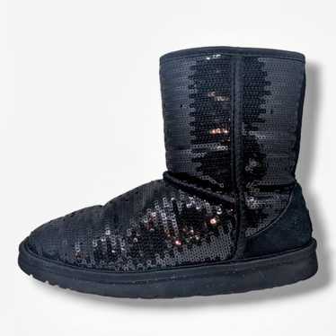 UGG | Cosmos Black Sequin Sparkle Sheepskin Boots… - image 1