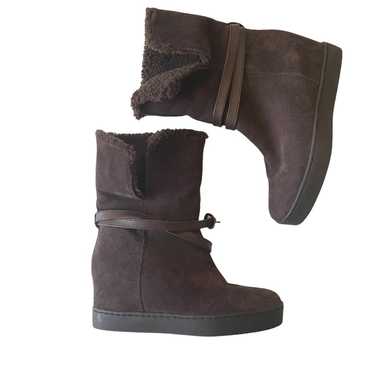Coach Brown Suede Norrell Ankle Boots with Shearl… - image 1