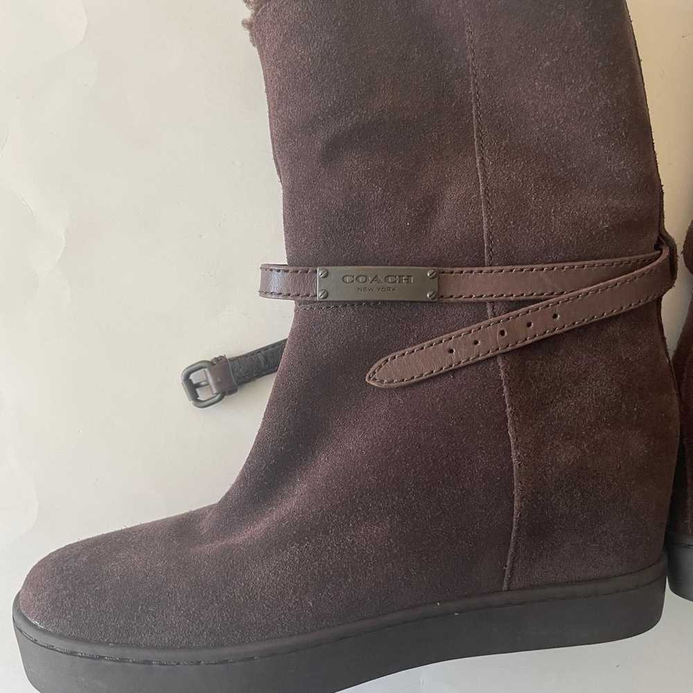 Coach Brown Suede Norrell Ankle Boots with Shearl… - image 3