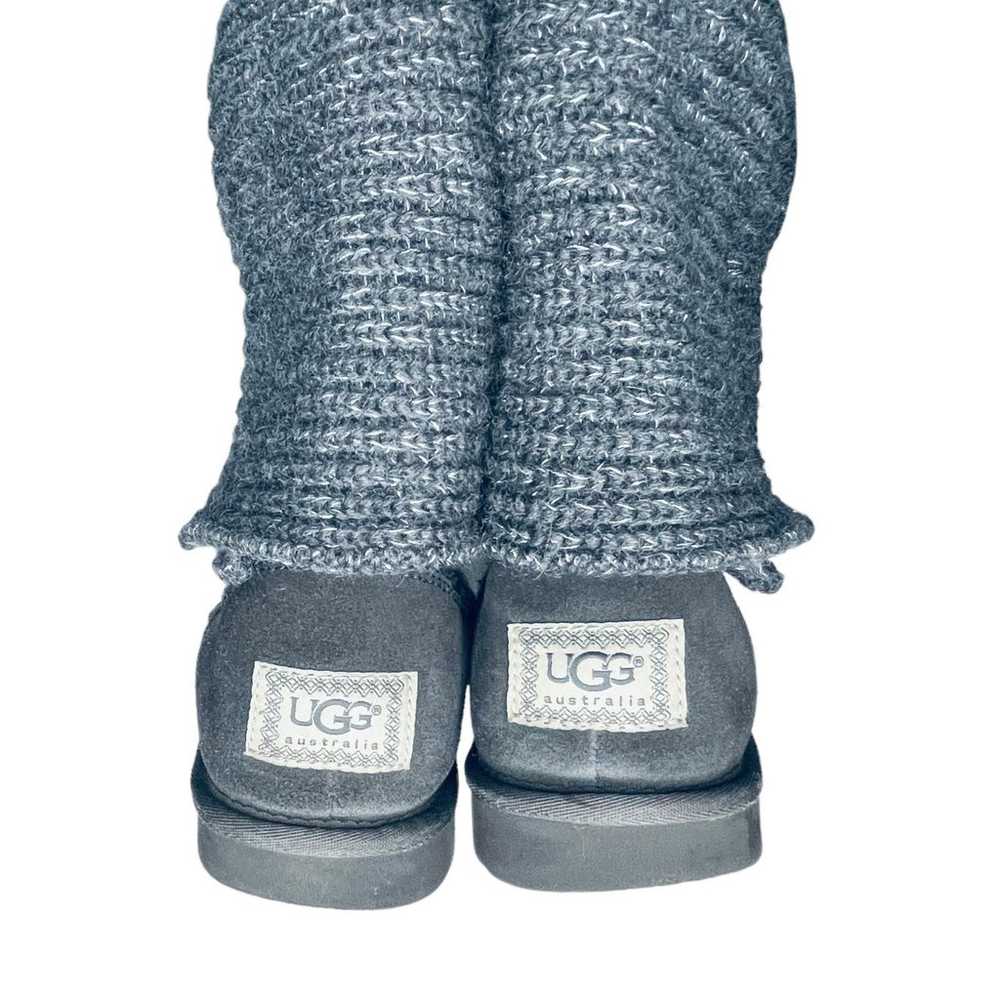 UGG Australia Cardy Knit Button Boots Gray Sparkl… - image 6