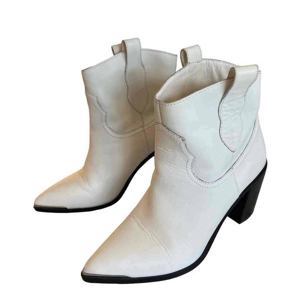 Steve Madden Zora White Leather Ankle Bootie - image 4