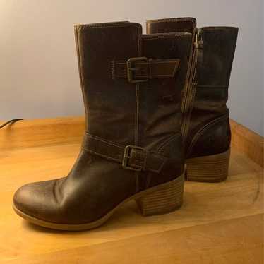 Clarks Boots Artisan Dark Tan Leather