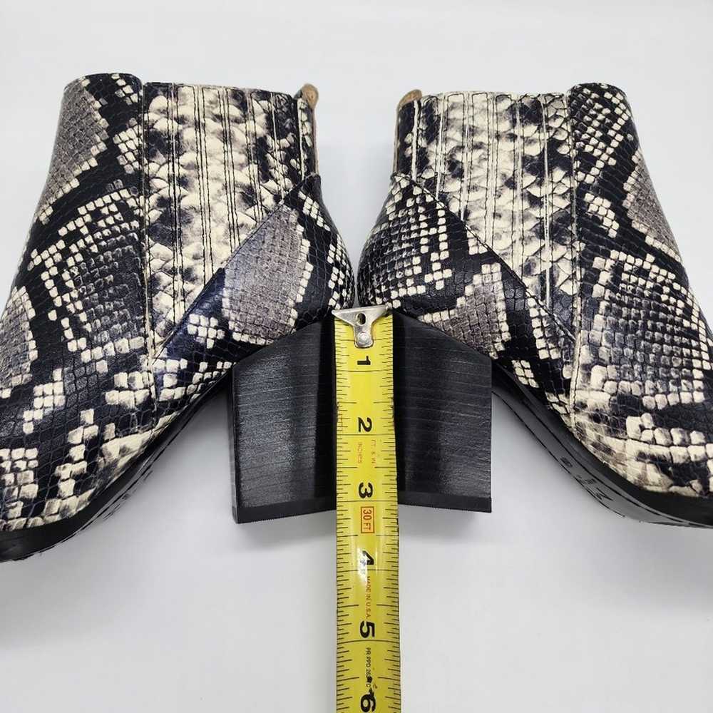 Marc Fisher Alva Leather Snake Skin Print Bootie … - image 11