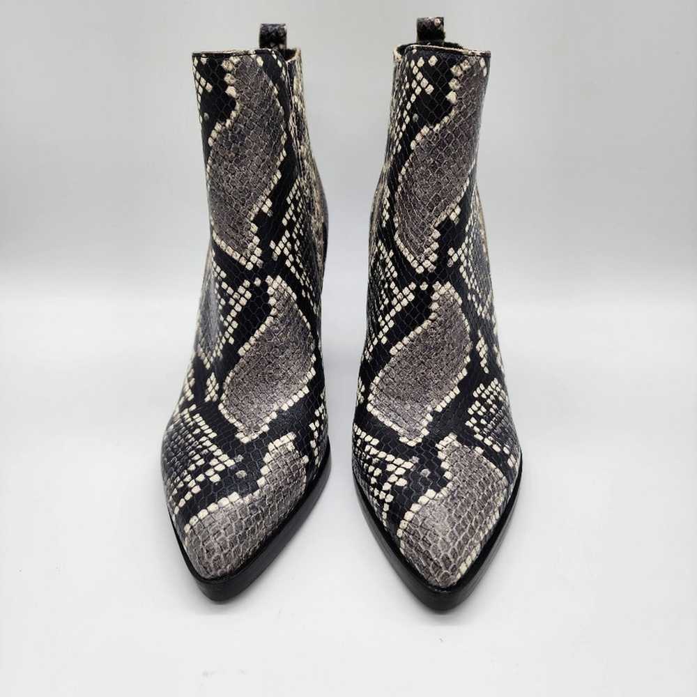 Marc Fisher Alva Leather Snake Skin Print Bootie … - image 4