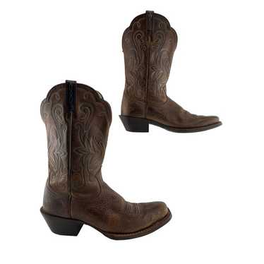 Ladies Ariat Brown Leather Square Toe Western Cow… - image 1