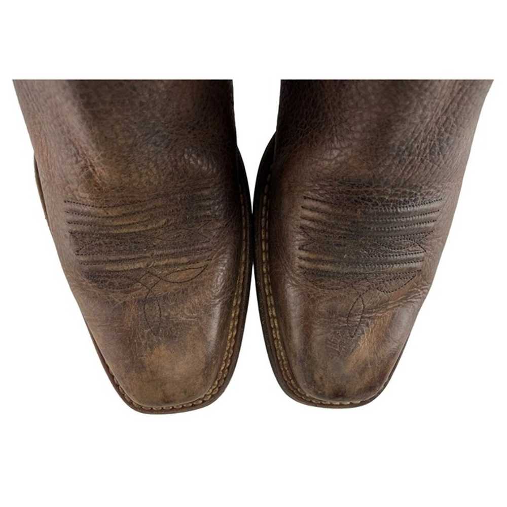Ladies Ariat Brown Leather Square Toe Western Cow… - image 5