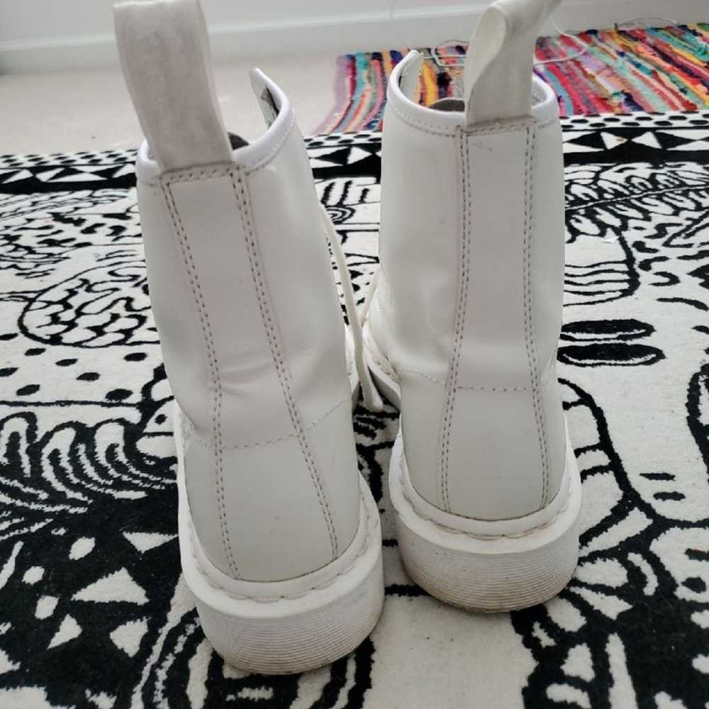 Doc martens monochrome white boot womens 9 - image 6