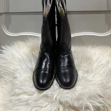 Women’s Laredo Black Leather Roper Boots