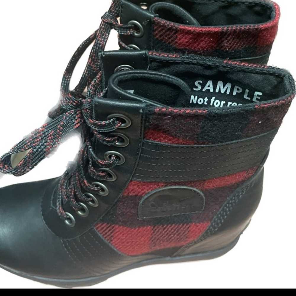 Sorel Lexie Plaid Wedge Boots - image 1