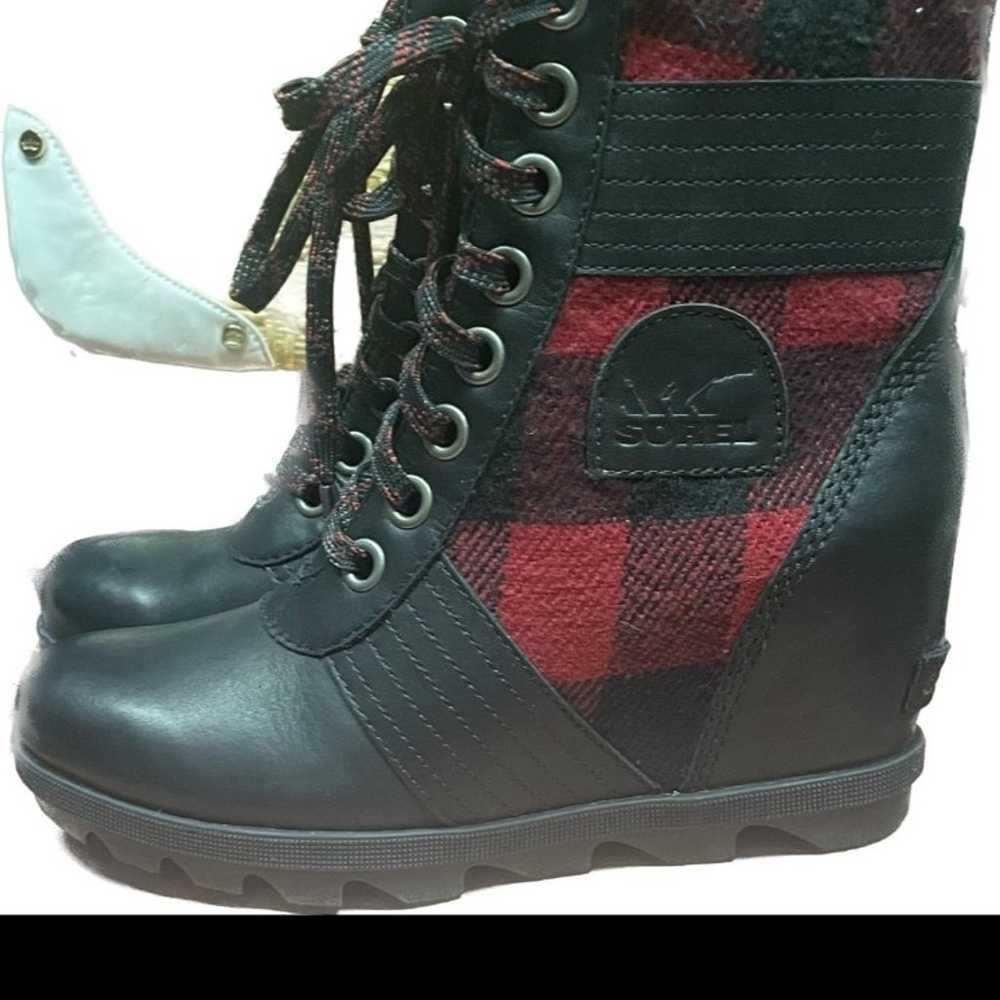 Sorel Lexie Plaid Wedge Boots - image 4