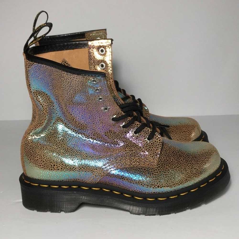 DR. MARTENS 1460 RAINBOW  SUEDE LACE UP BOOTS - image 1