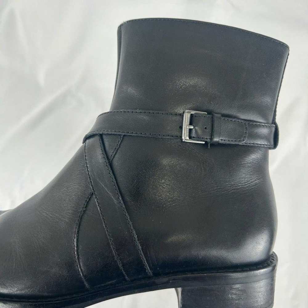 Ecco Black Leather Combat Boots Ankle Boots Moto … - image 7