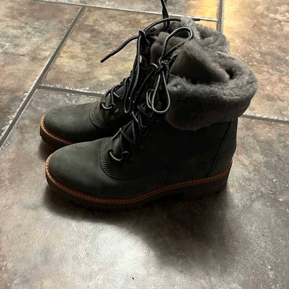 Timberland Women’s Gray Fur Boots - image 2