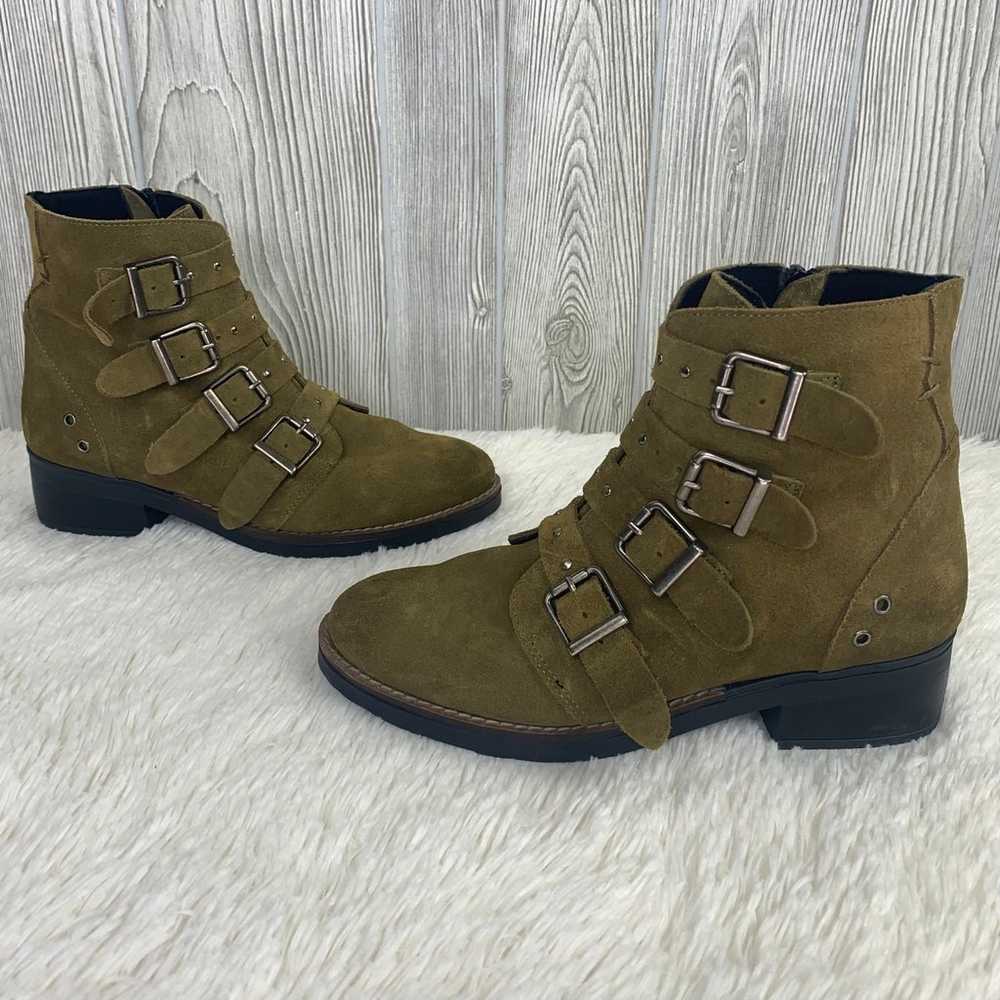 Anthro Musse & Cloud Misha olive green suede ankl… - image 1
