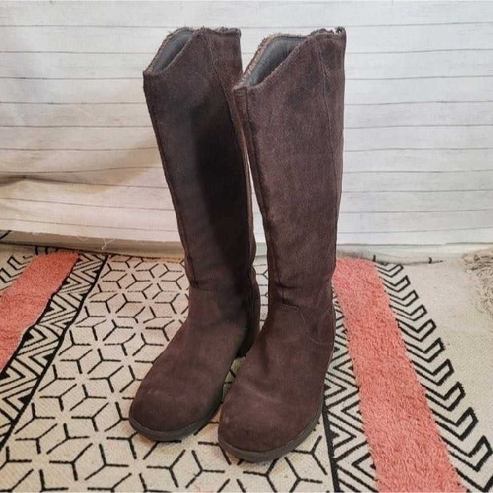 UGG SELDON STOUT TALL CHOCOLATE BROWN LEATHER RID… - image 3