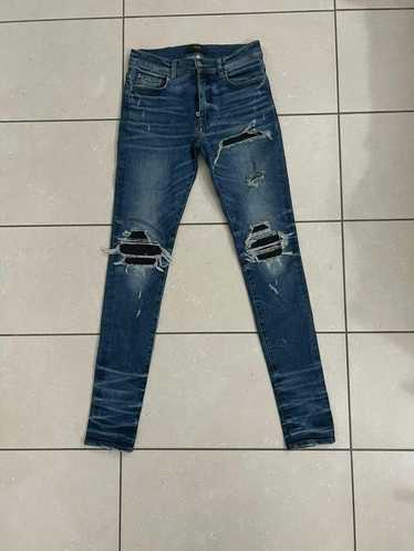 Amiri Amiri Mx1 leather Patch jeans - image 1