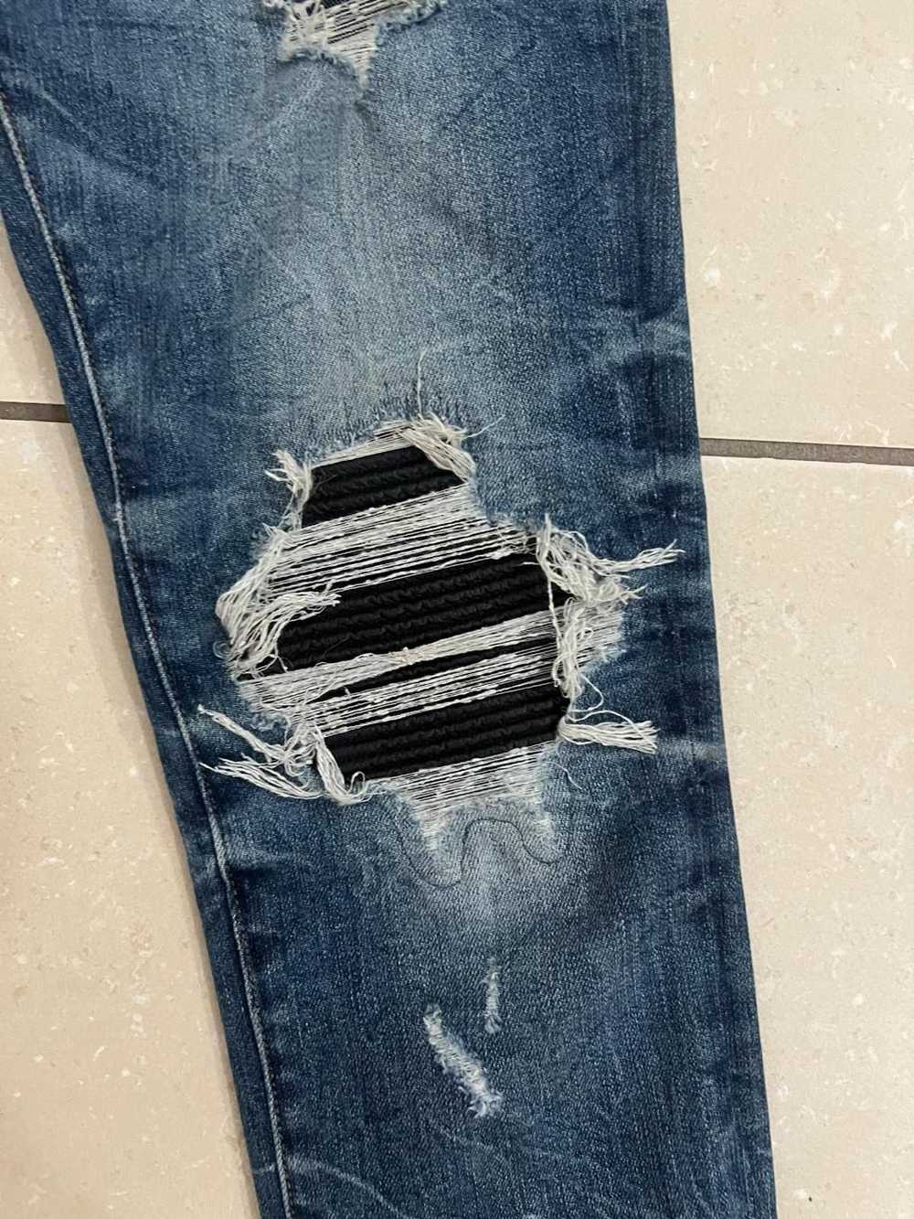 Amiri Amiri Mx1 leather Patch jeans - image 2