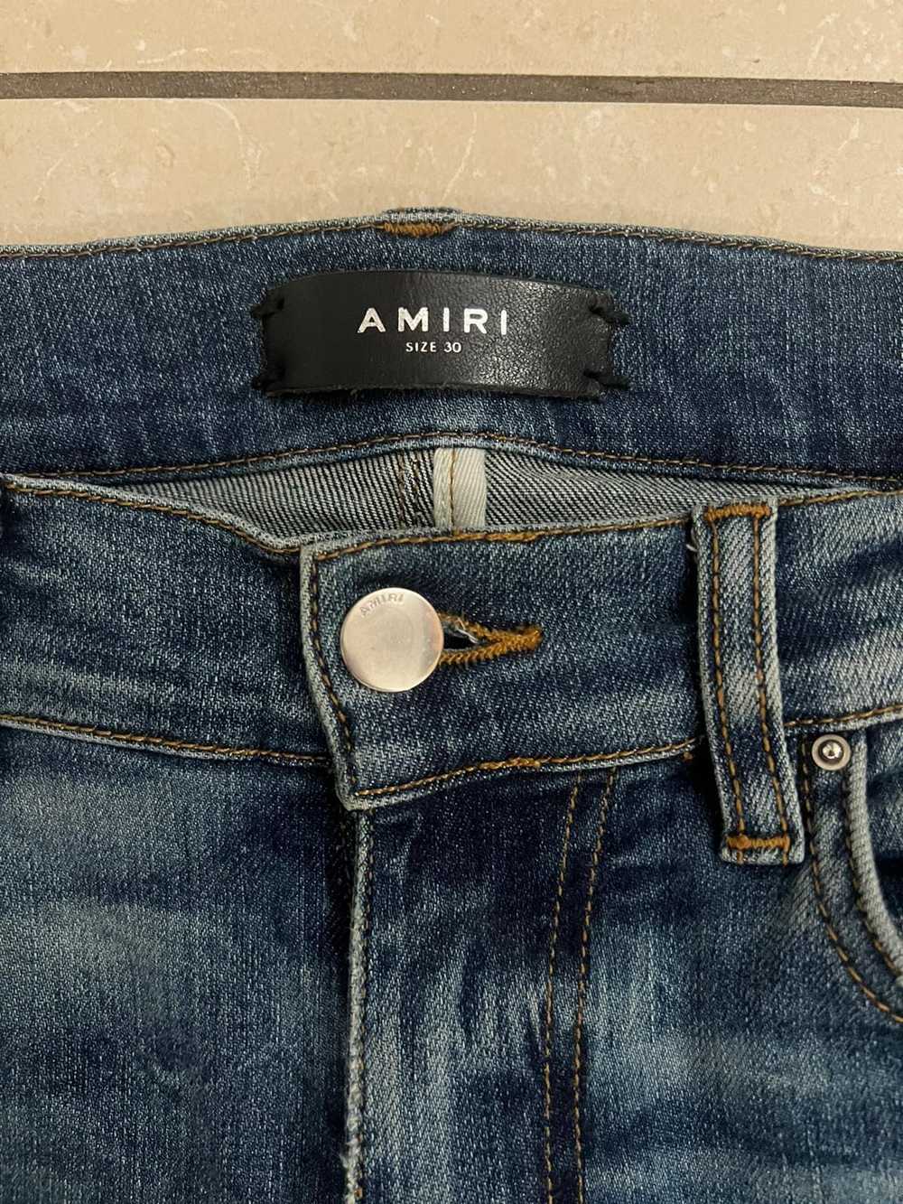 Amiri Amiri Mx1 leather Patch jeans - image 3
