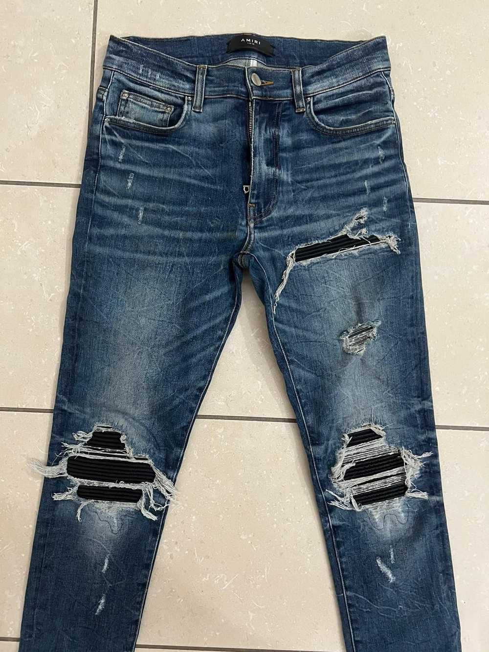 Amiri Amiri Mx1 leather Patch jeans - image 4