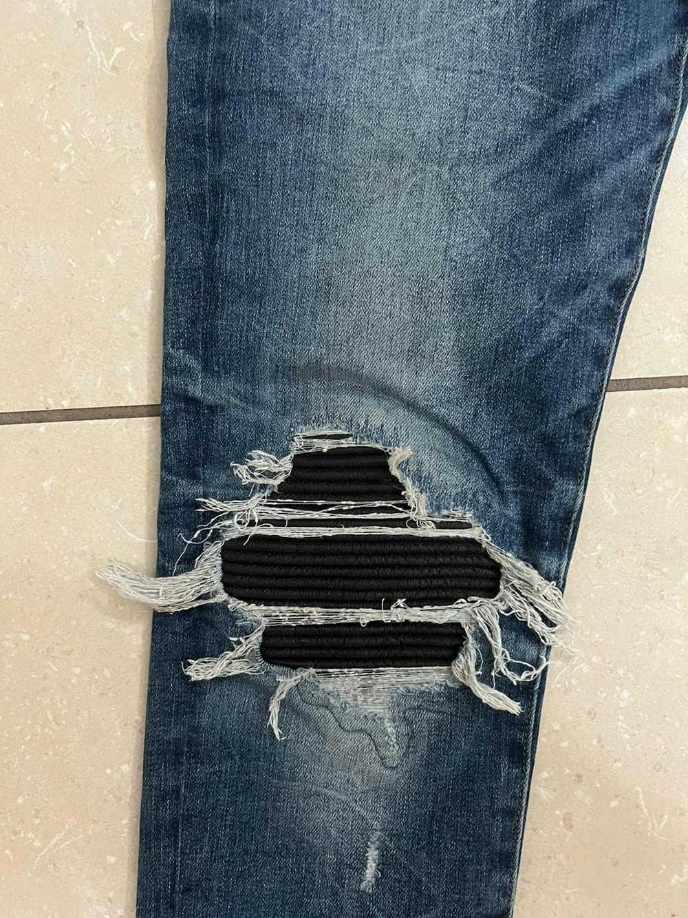 Amiri Amiri Mx1 leather Patch jeans - image 6