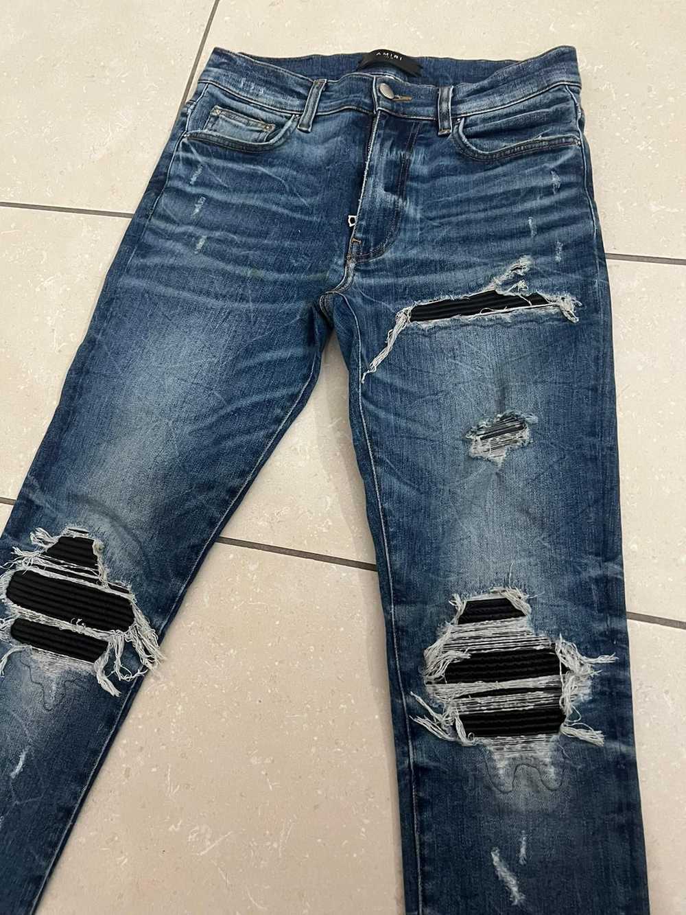 Amiri Amiri Mx1 leather Patch jeans - image 7