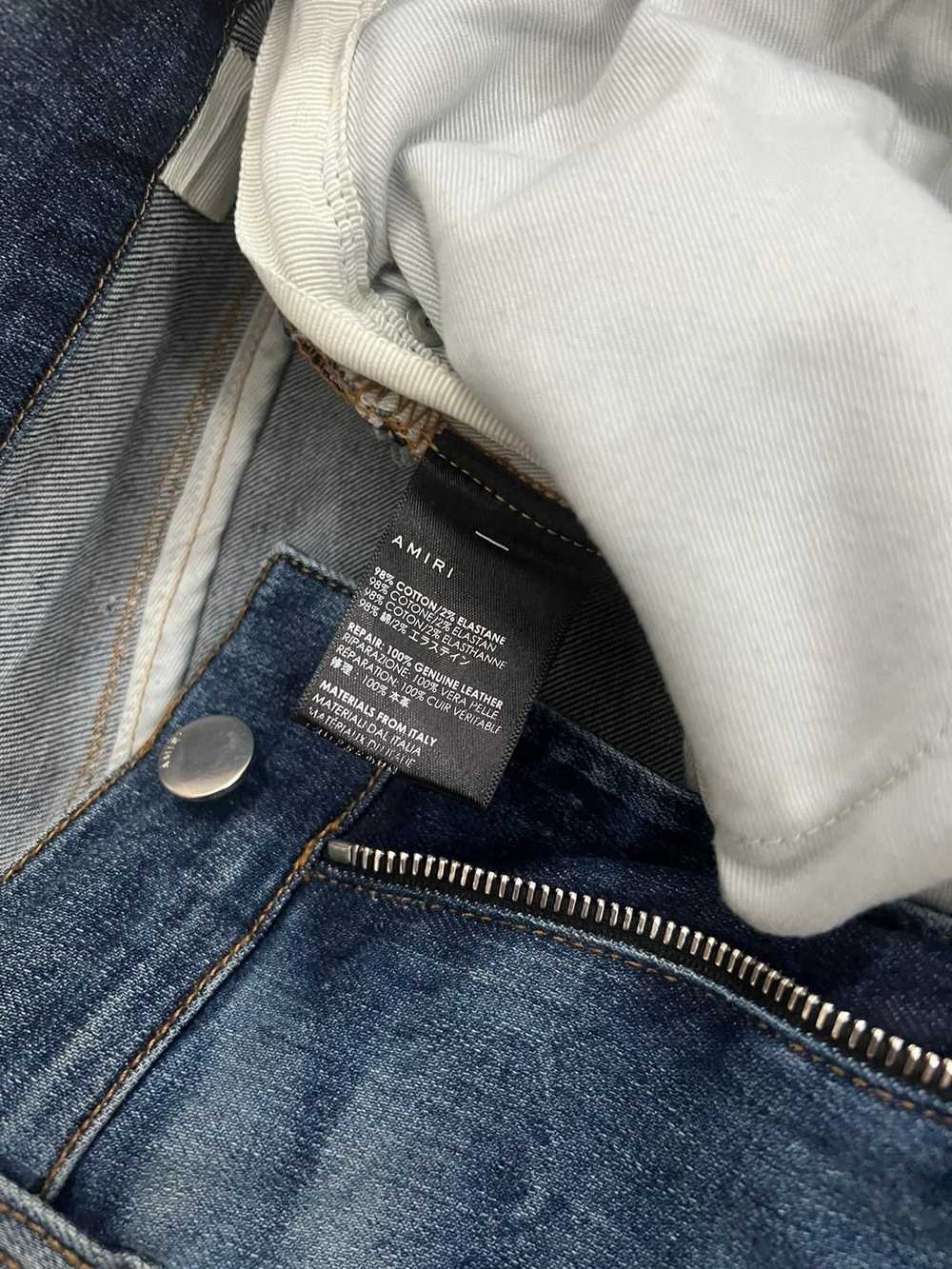Amiri Amiri Mx1 leather Patch jeans - image 8