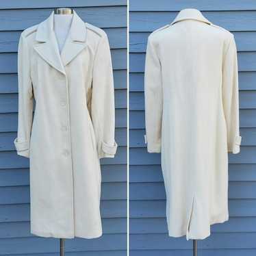 Vintage Vintage 90s y2k Preppy Acadamia Cream Woo… - image 1