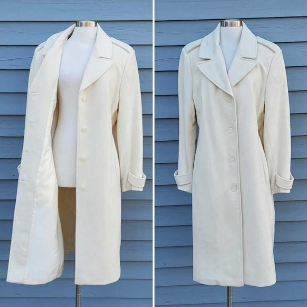 Vintage Vintage 90s y2k Preppy Acadamia Cream Woo… - image 2