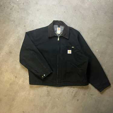Carhartt Jacket Black Vintage Late 1990s 0399 Zip Up Work Chore Jacket  Size, XL