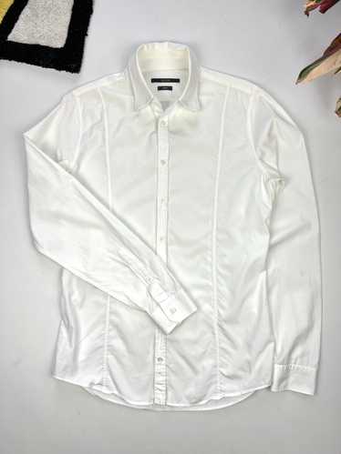 Gucci × Vintage Gucci Skinny Fit White Button-Up … - image 1