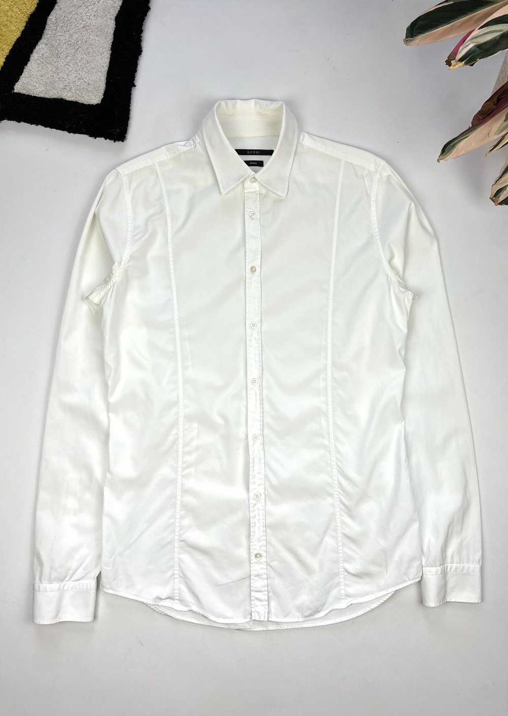 Gucci × Vintage Gucci Skinny Fit White Button-Up … - image 2