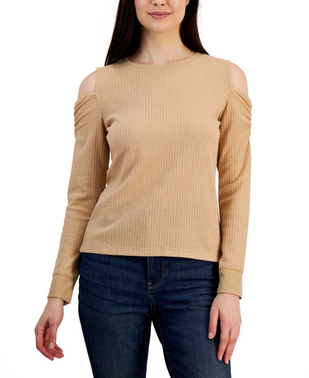 Tommy Hilfiger Women's Waffled Cold Shoulder Shir… - image 1