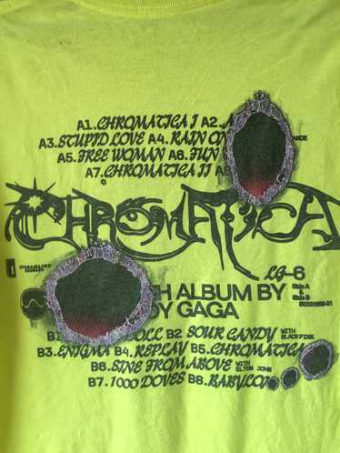 Band Tees × Tour Tee Rare Lady Gaga Chromatica Alb
