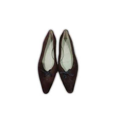 Prada Vintage Brown Suede Prada Ballet Flats