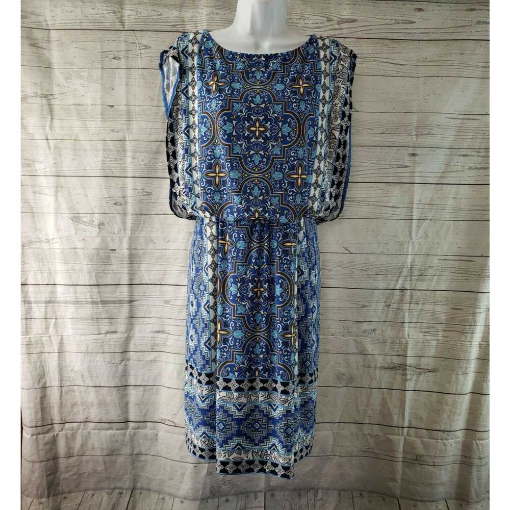 Vintage Chicos Womens Blouson Dress Sz 0 US Small… - image 1