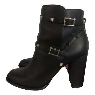 Valentino Garavani Rockstud leather biker boots - image 1